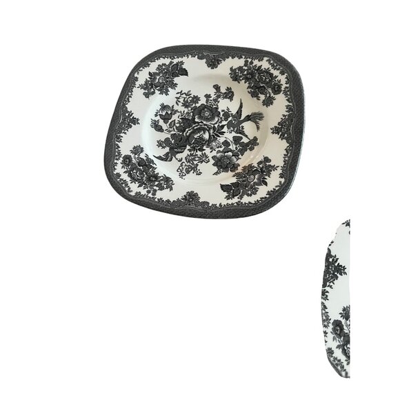 Johnson Brothers Asiatic Pheasant Black 7 3/4 Square Salad Plate Set of 5 - Picture 6 of 12